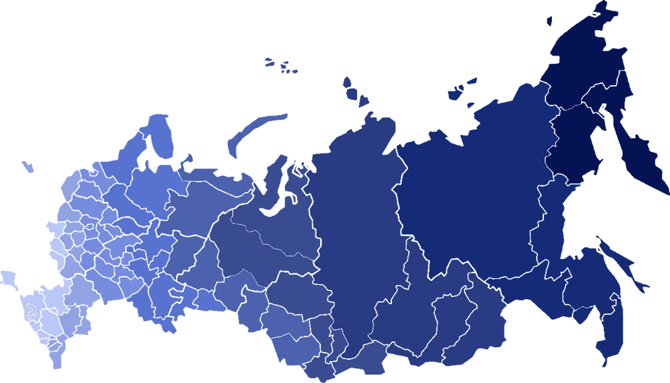 Регионы накрутки пф